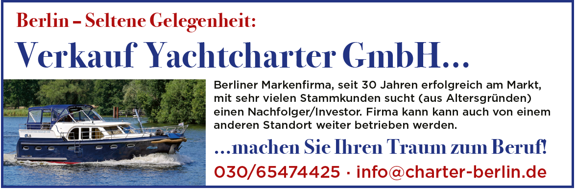 Charterunternehmen und Yachtflotte zum Verkauf